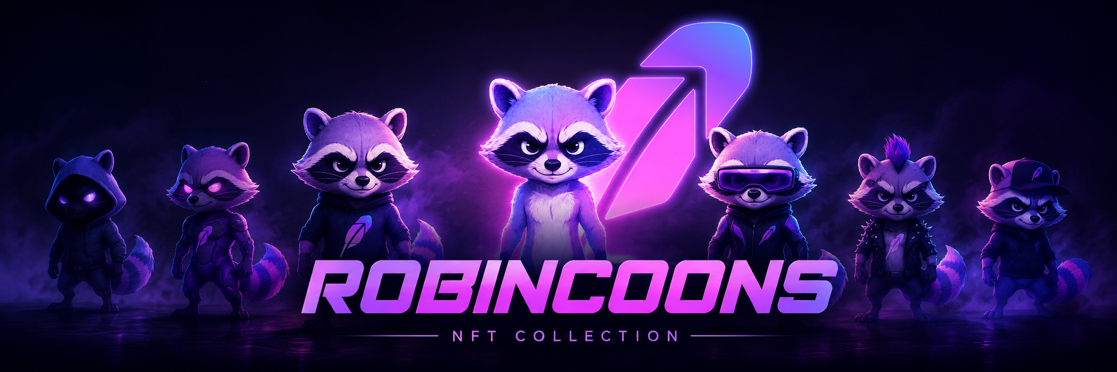 Robincoons raccoon collection banner